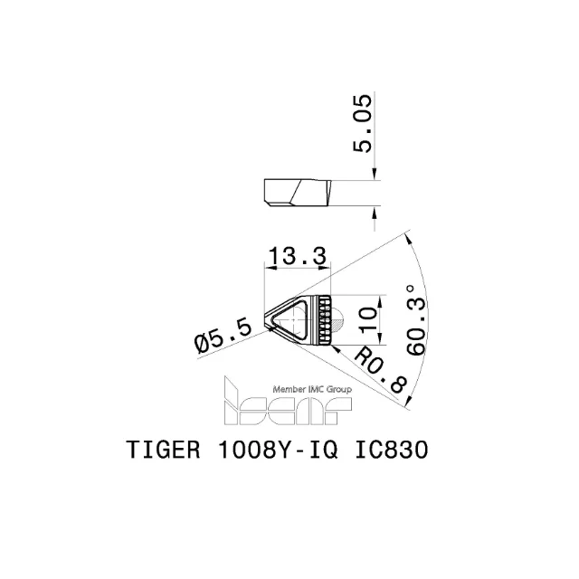 Iscar TIGER 1008Y-IQ Utility Single-Ended Inserts for External Heavy Grooving and Deep Machining