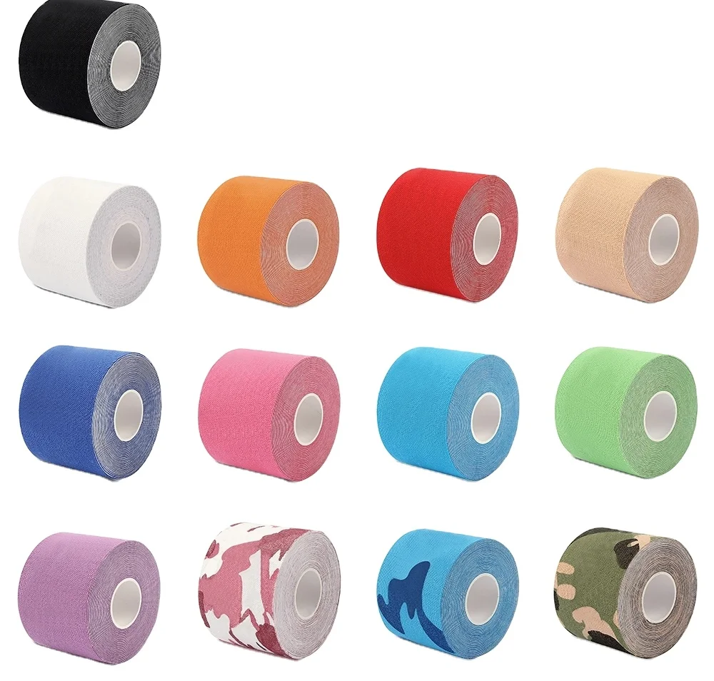 wholesale 5cm*5m Elastic Adhesive Tape bandage Muscle Supportive Sports football Kinesiology tape