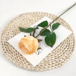 YIWAN wholesale Real Touch silk high branch diamond roses Red Artificial Flowers Fake Rose Home decoration for Bridal Wedding