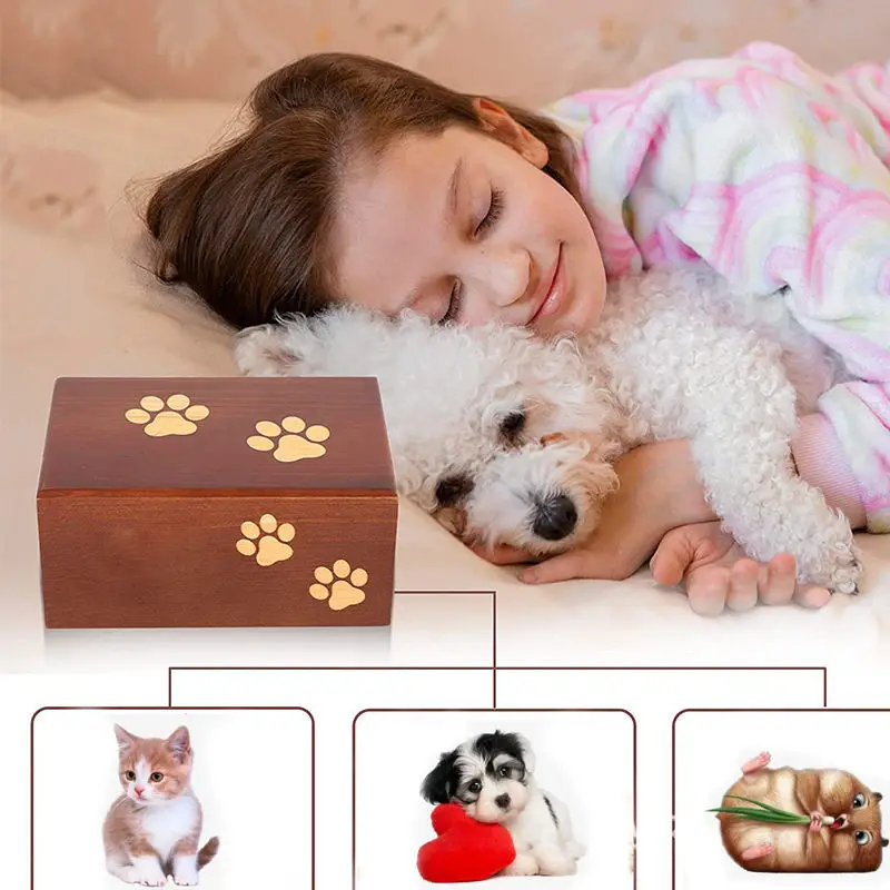 urna para mascotas wholesale decorative cremation urns custom animal pet ash box pet memorial wooden pet urns for dogs ashes