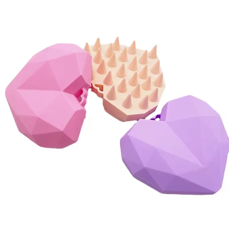 CM 3D Heart Shape Hair Shampoo Brushes For Scalp Massage And Wash Hair Tool