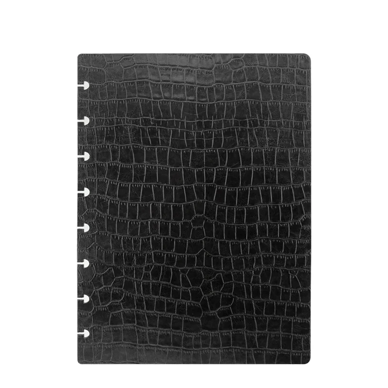 RINGNOTE Classic Quilted Leather Binding Custom Disc Bound Planner Covers For Disc Planners