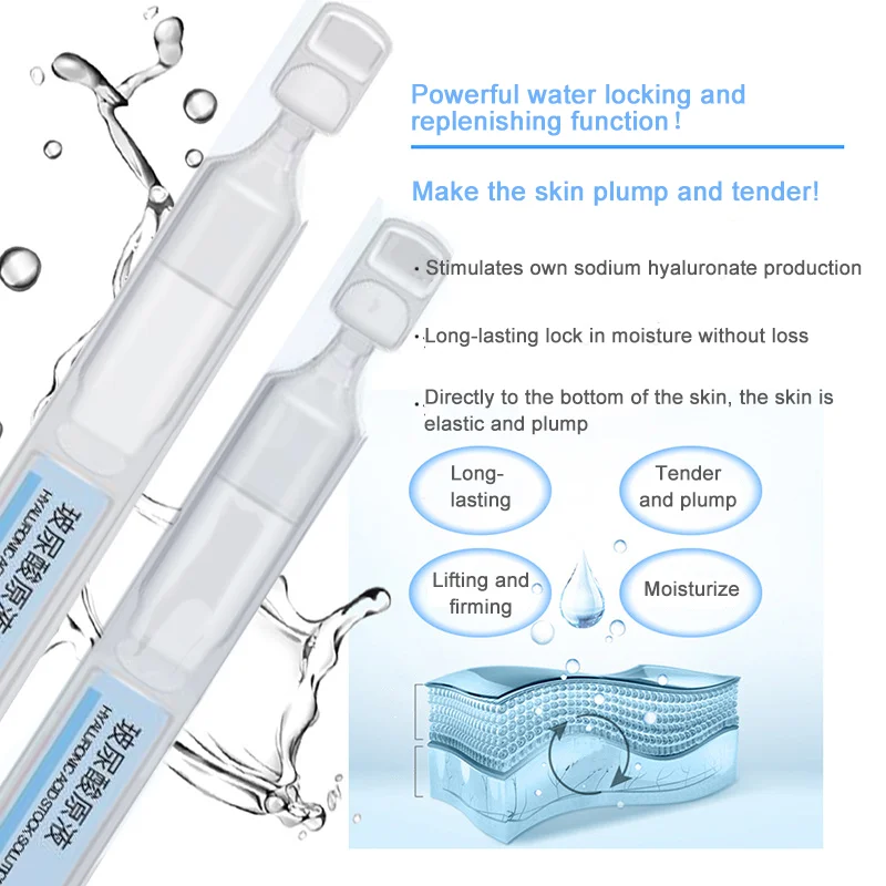 Hot selling  Hyaluronic Acid Essencial Small Ampoule Original Liquid Hydrating Moisturizing Tightening Pores
