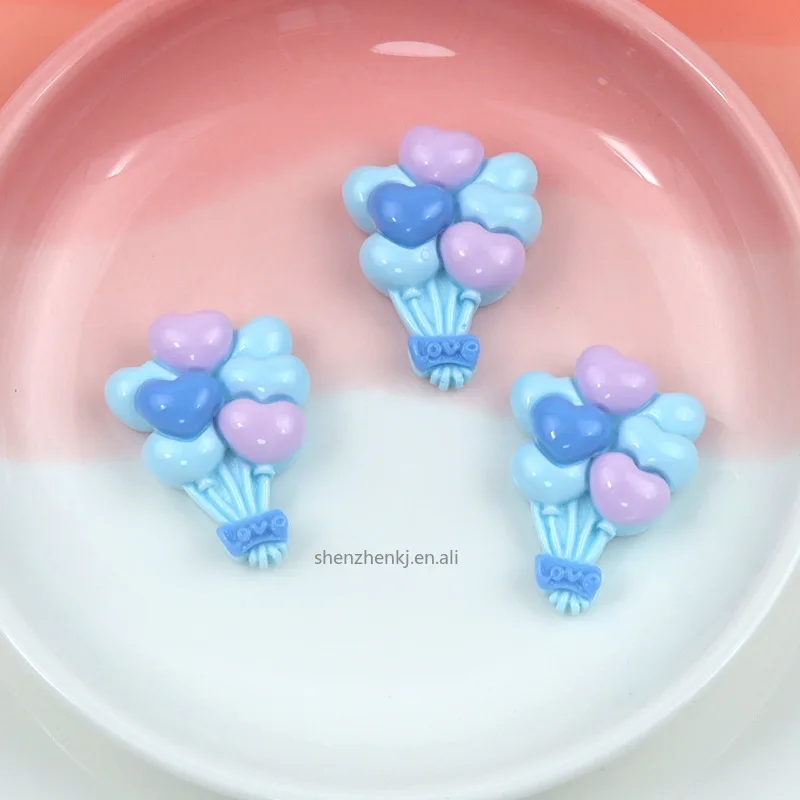 New Mini Cute Cartoon Colored Balloons Resin Cabochon Scrapbook Diy Jewellery Hairpin Accessories Party Decorate Craft