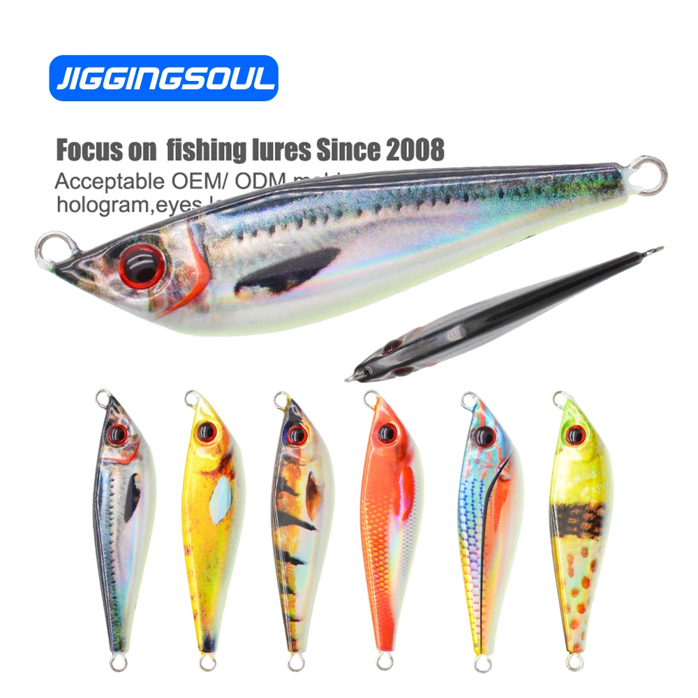 JIGGINGSOUL-OEM337-factory manufacturer OEM ODM wholesale  fishing lures luminous Metal Jig Sea Fishing Artificial bait