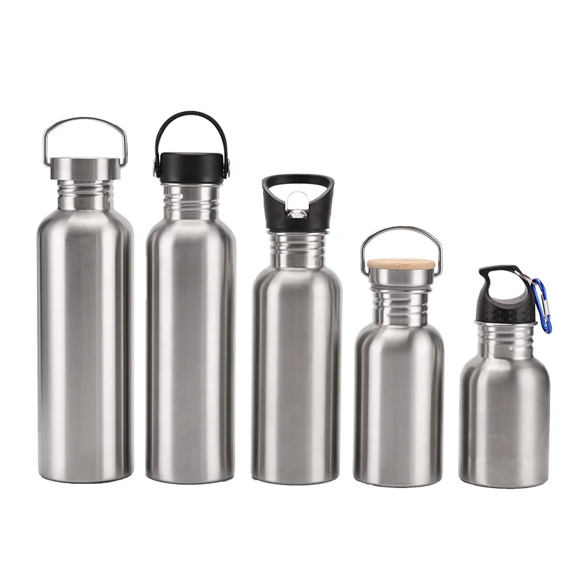 500ml 750ml  Customizable Big Black 304 Food Grade 18 10 Stainless Steel Water Bottle With Personal Logo