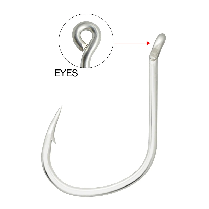 PIKE 30E 1/0 2/0 3/0 4/0 Naked hook High Carbon Steel Casting Jig Hook PIKE Hook Slow Jigging Fall