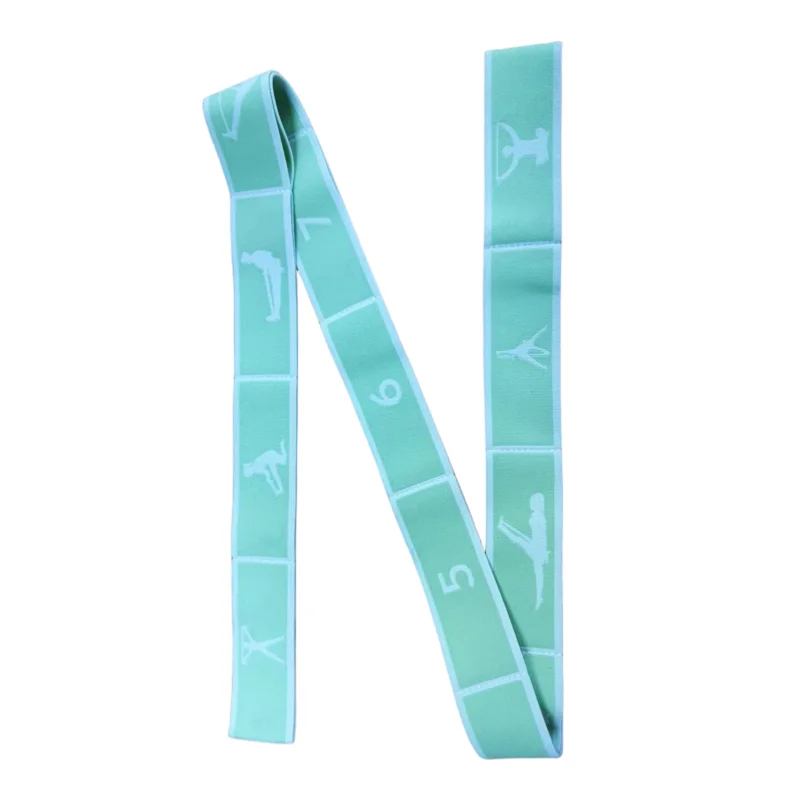 Custom Fabric Elastic Pull Belt Exercise Resistance band Stretched Strap Multi-Loops Band For Yoga Pilates
