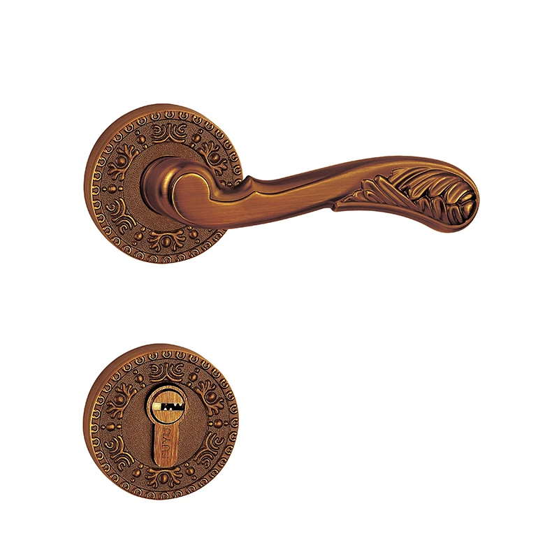 Double Sided Lever Handle Mortise Locks Zinc Alloy Panel Mechanical Lock With Keys