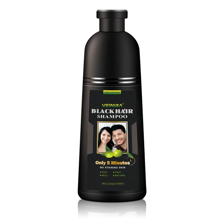 China wholesale hair coloring shampoo black dark brown chestnut color shampoo no stain skin private label OEM