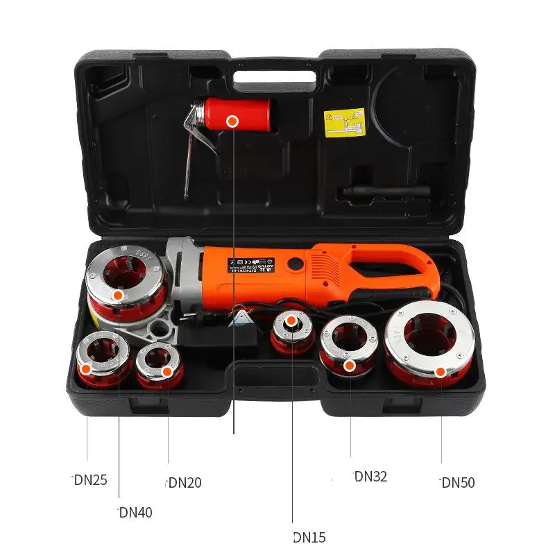 Hand-Held 30 Electric Wire Sleeve Machine Convenient Power Pipe Threader for Galvanized & Iron Pipe Sleeving 4 Points -2