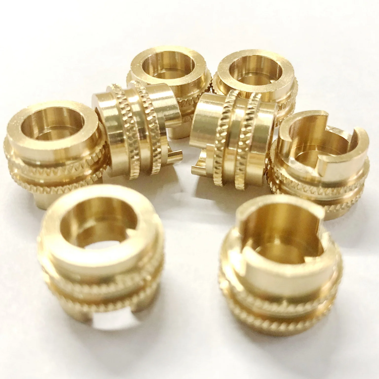 CNC machining part turning  bass knurl spare part brass insert