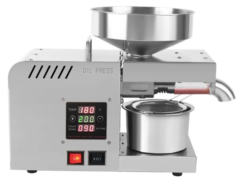 Food Grade Stainless Steel Cold Press Healthy Oil Seeds Pressers Press Machine For Small business