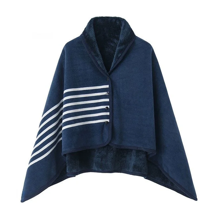 Low price multifunction 2 layer flannel and sherpa 100% polyester soft warm plush shawl tippet throw blanket