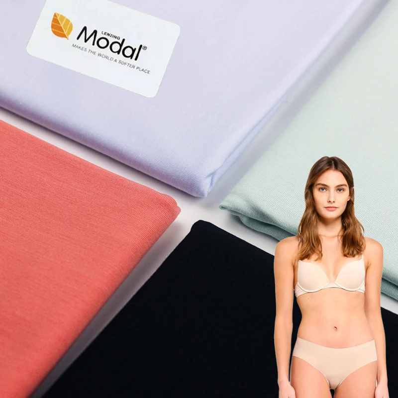 Wholesale Knit 60S 89% Lenzing Micro Modal 11% Spadnex Jersey Micromodal Fabric For Women Men Underwear