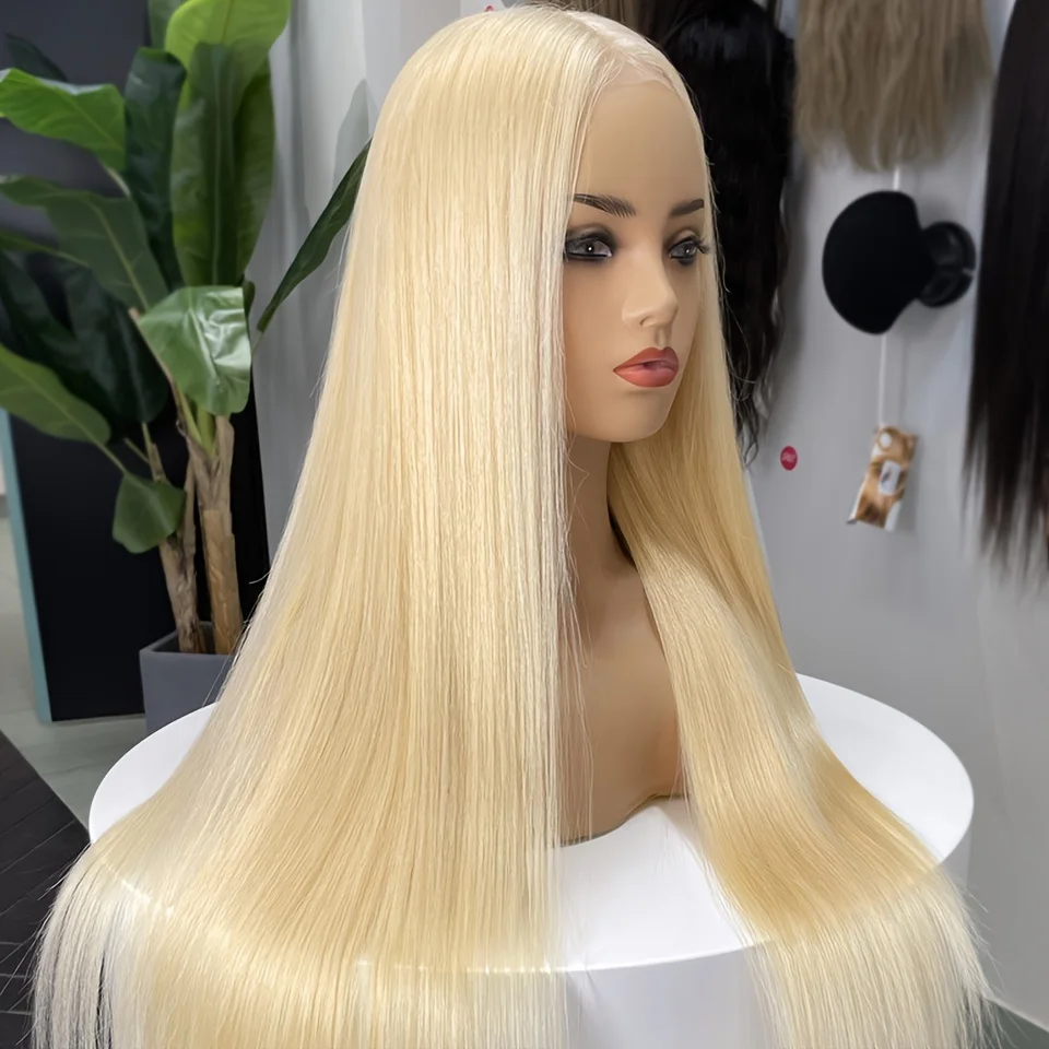 613 Blonde Straight Hair Wigs Brazilian Hair Hd Lace Frontal Wigs Vendors for Black Pre Pluck HD Lace Front Human Raw Hair Wigs,