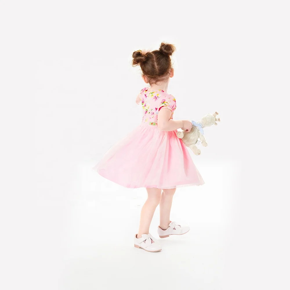 Sweet casual modern girl dress flower girl dress 2 year old girl dress