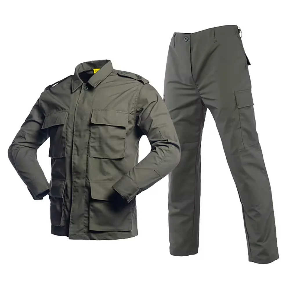 Olive green camouflage BDU uniform outdoor tactical uniform