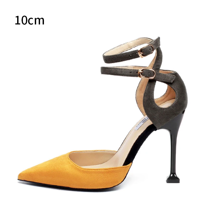 Туфли-лодочки женские на тонком каблуке, заостренный носок, ремешок с пряжкой, пикантные модные туфли-лодочки