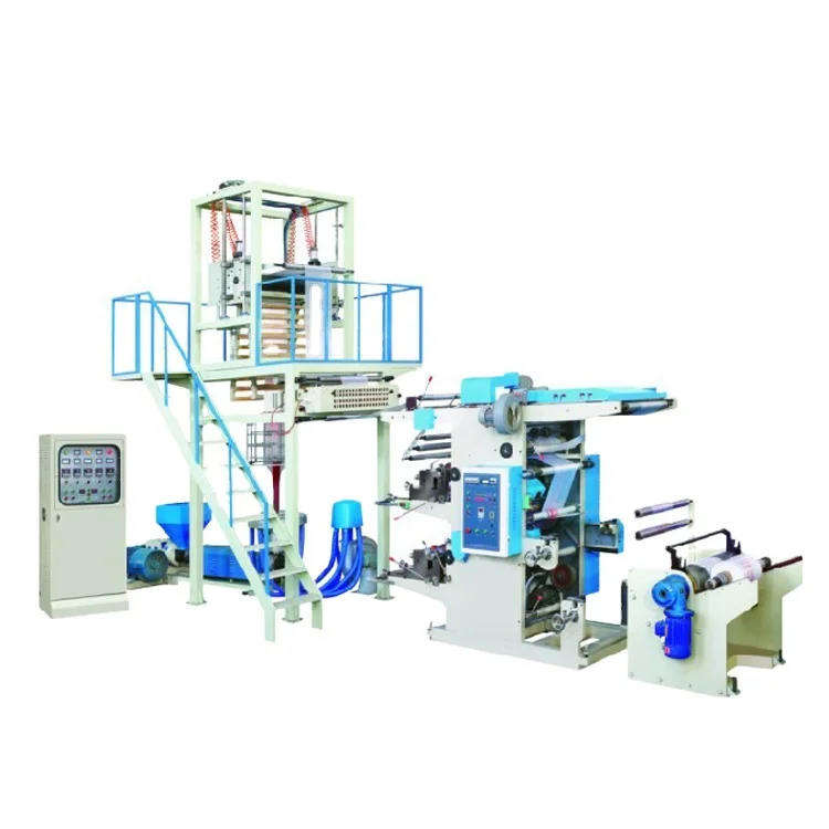 Plastic bag production line blow moulding flexo printing sealing cutting plastic bag making machine for sale