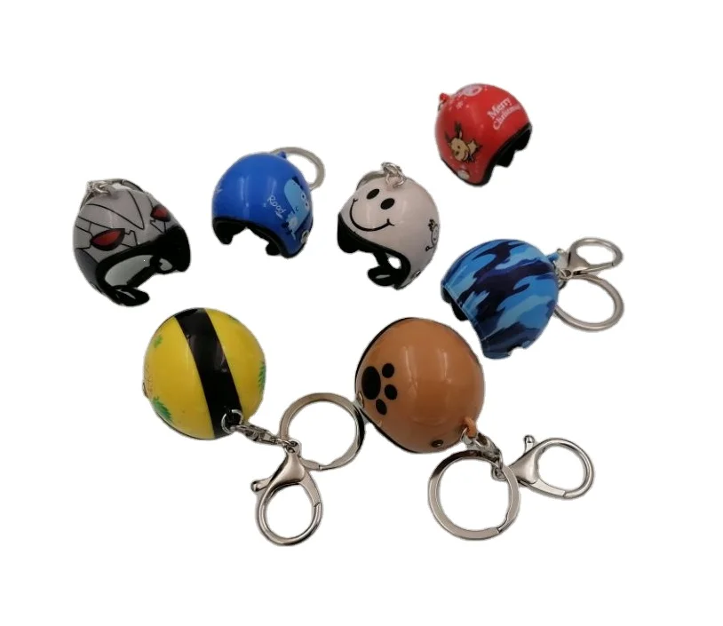 Factory wholesale mini Creative gadget colorful cute motorcycle helmets keyring with lobster clasps keyring keychain