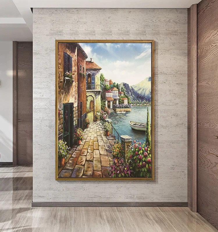 Wholesale modern canvas art townscapes wall decor living room artwork painting