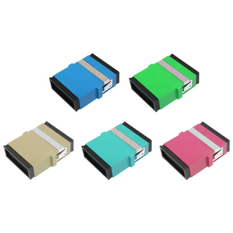 Flangeless Multimode Om3 Aqua Simplex Sc Fiber Optic Coupler