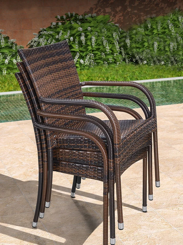 Woven Dining for Outdoor Indoor Garden Patio Poly Rattan Furniture Chair PE Rattan Furniture