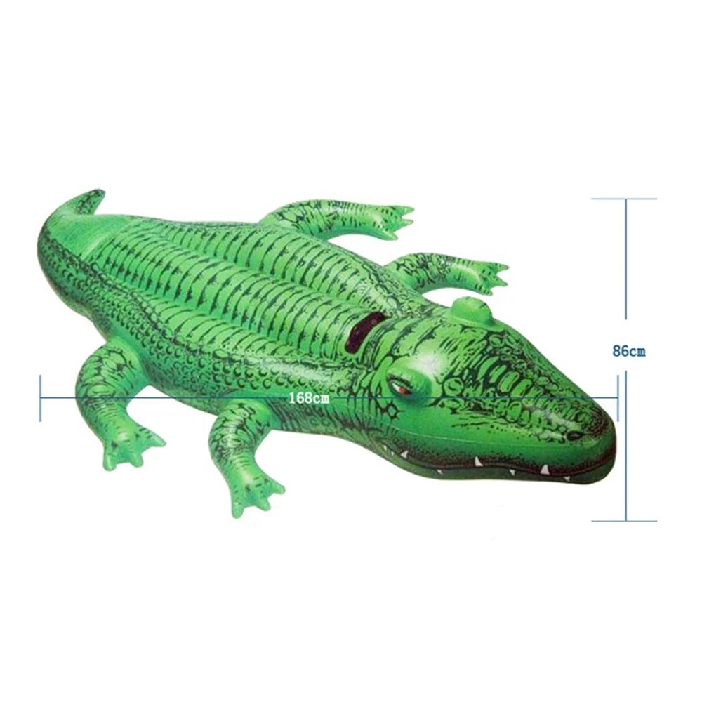 Crocodile Water Fun PVC Inflatable Animal Ride-on Pool Float Rider Toy For Swimming Play