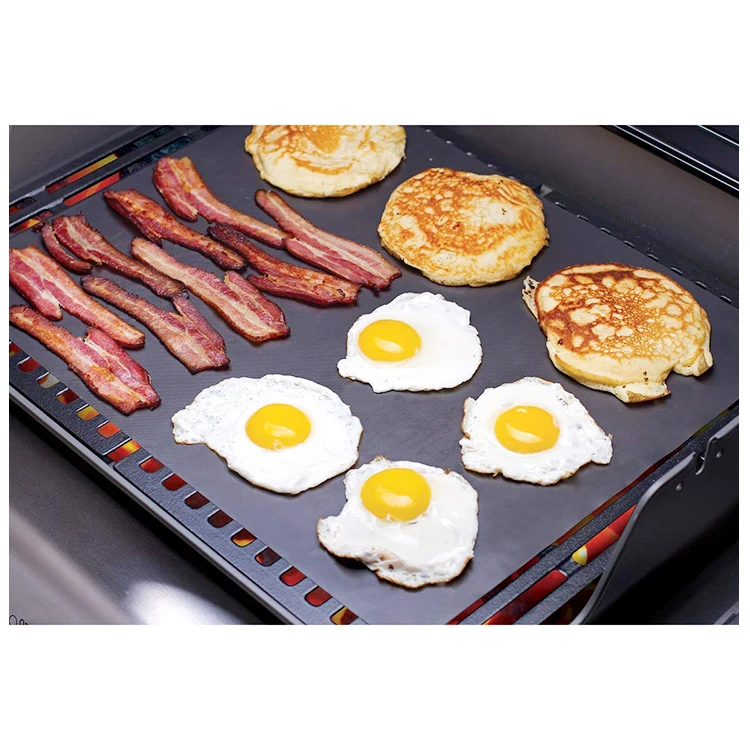 Barbecue Supplies Tools 40*33cm BBQ Grill Mesh Mat Non-Stick Cooking PTFE Mesh Grill Mats