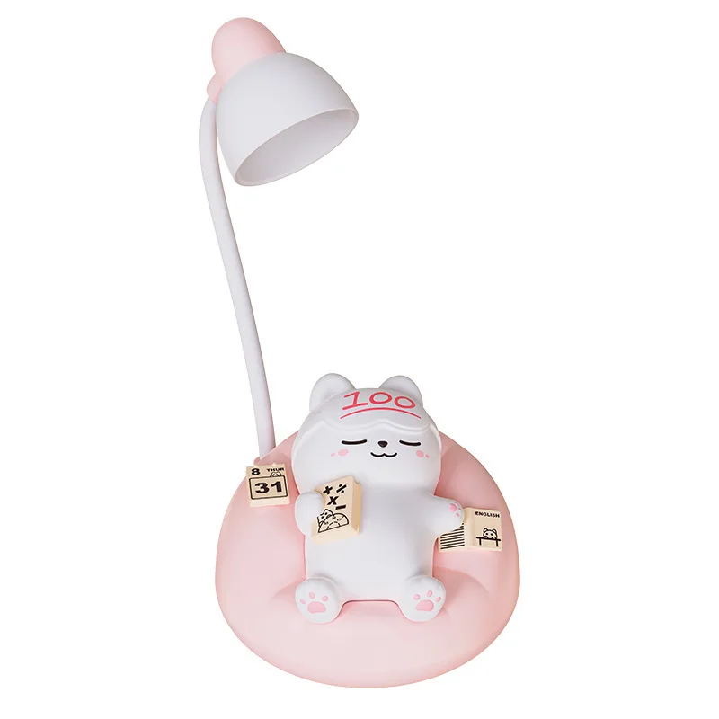 Wholesale Cute Sleeping Cat Pat Night Light Bedroom Bedside 3-speed Adjustable Eye Protection Ambient Lamp