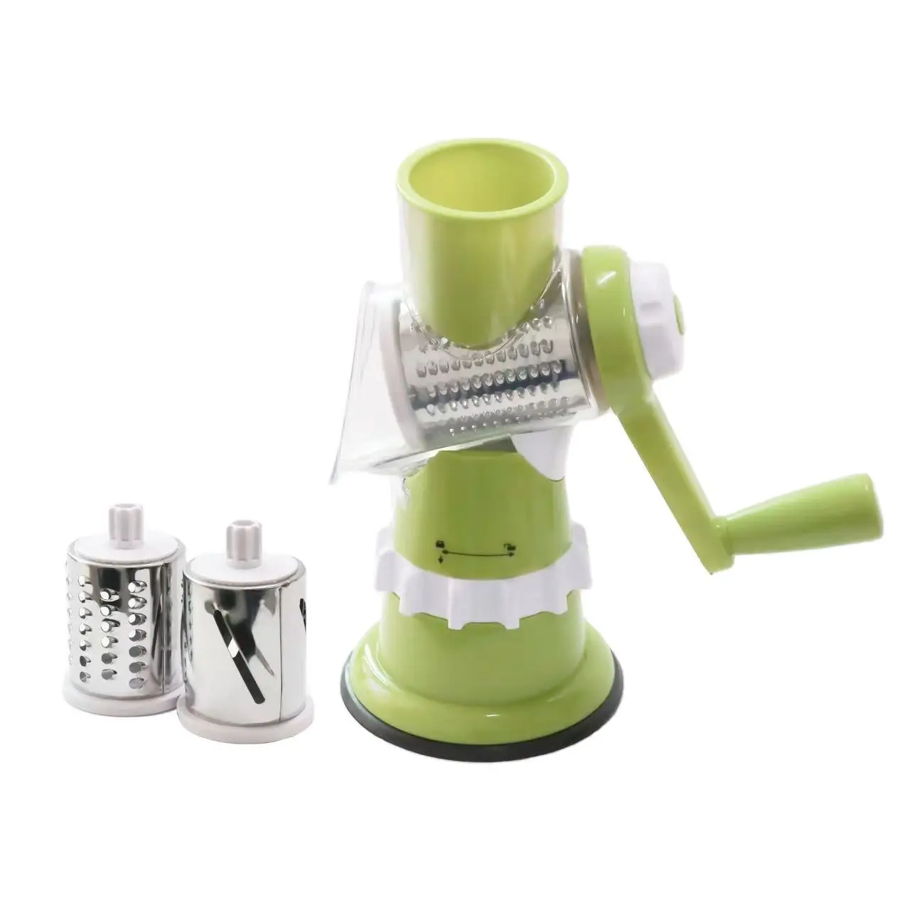stainless steel hand rotary food roller vegetable cutter cheese shredder cheese grater machine with container handle