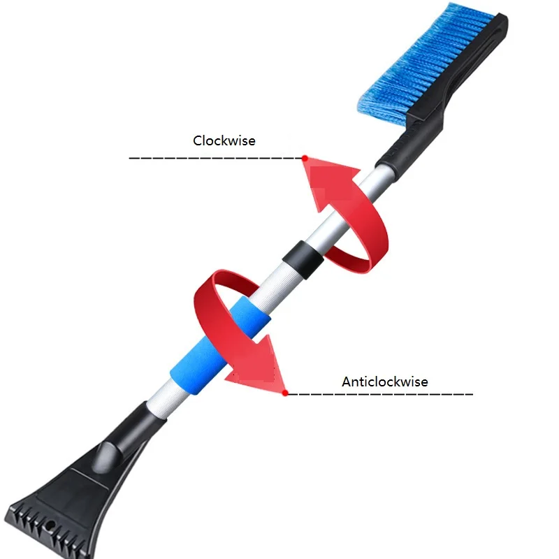 Tdfbrush новый дизайн amazon Горячая продажа тяжелых 51 дюйм выдвижная ручка съемный автомобильный скребок для льда щетка снега с