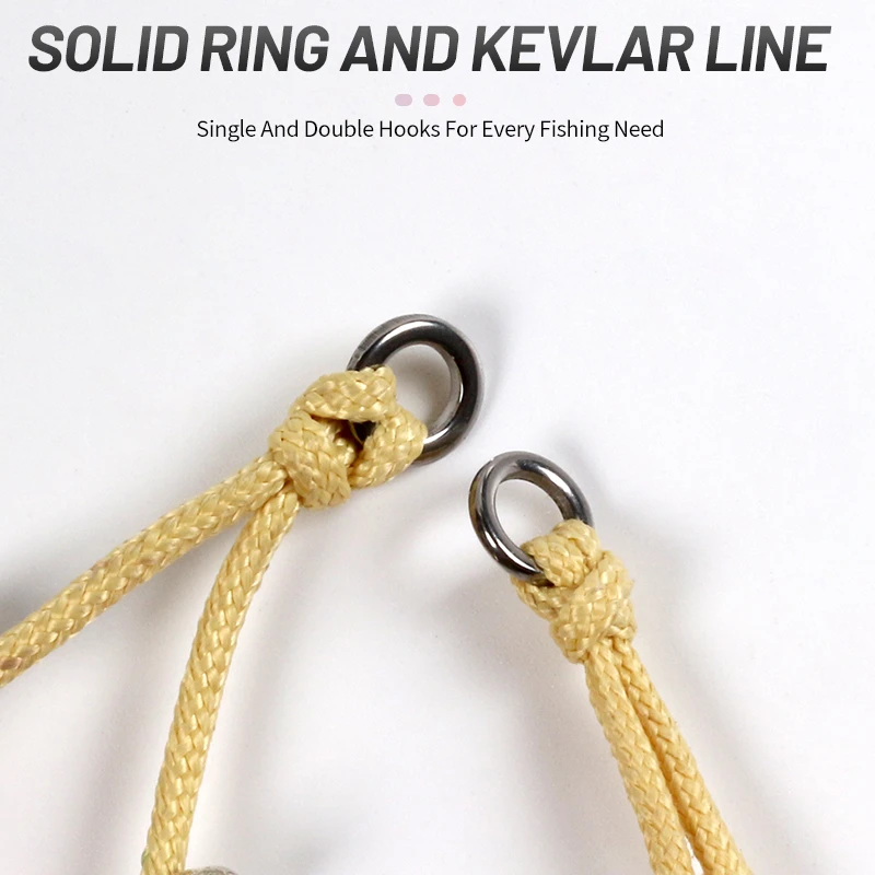 New 2/0 3/0 5/0 7/0 9/0 11/0 High Carbon Steel Fishing Hook Assist Jigging Hook Saltwater With Kevlar-fiber