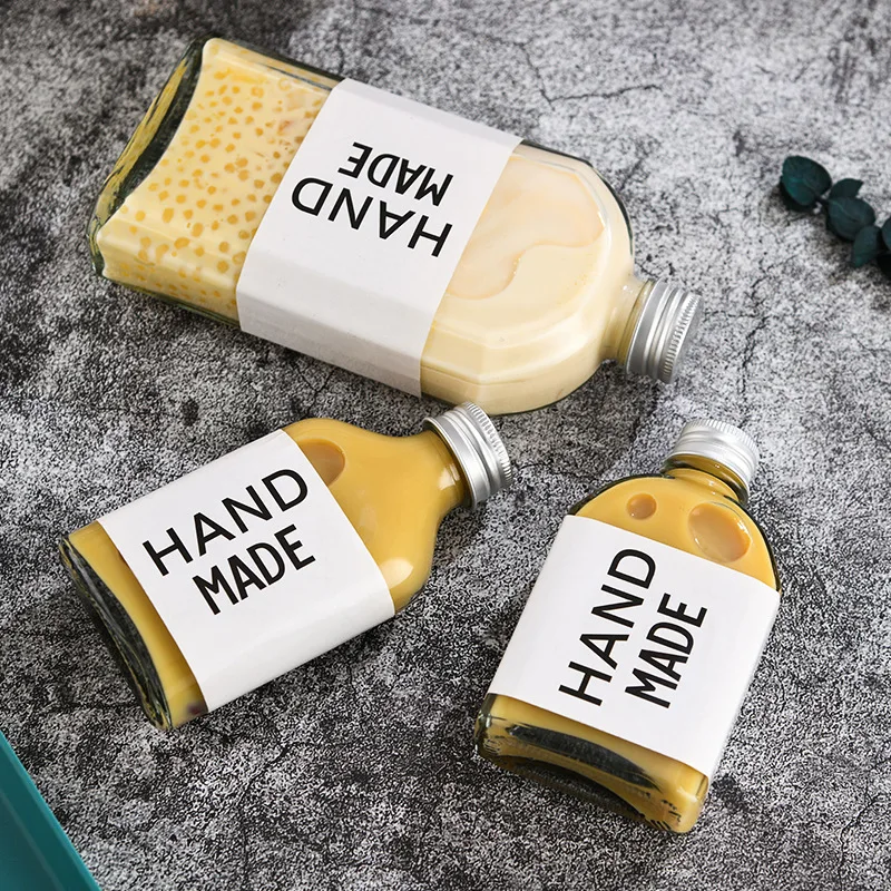 Customized 250ml 350ml Empty Juice Milk Cold Brew Coffee Tea Water Drinking Flat Glass Beverage Bottle