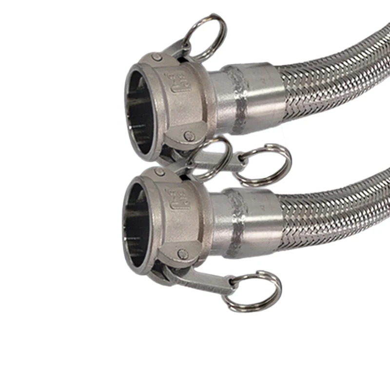 Metal Flexible Hose Ss304 And 316l Braid Metal Corrugated Pipe Tube With Quick Camlock Coupling