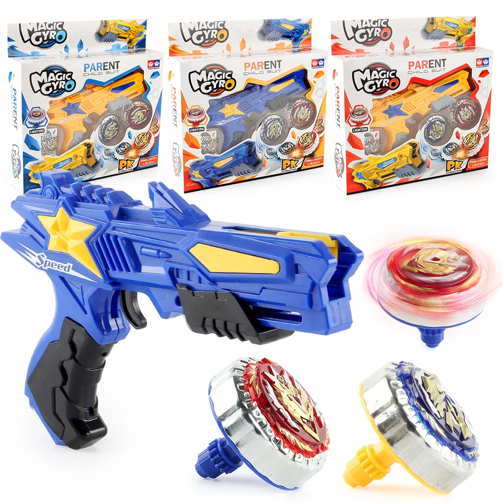 Светящаяся игрушка Битва Топ металлический Спиннинг топ игрушки пусковое устройство пистолет набор спиннинг Топ захват игрушка подарок для мальчиков