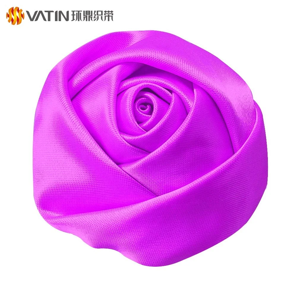 
Wholesale Custom Popular Beautiful Ribbon Handmade Diy Flower Rose Satin Ribbon 
