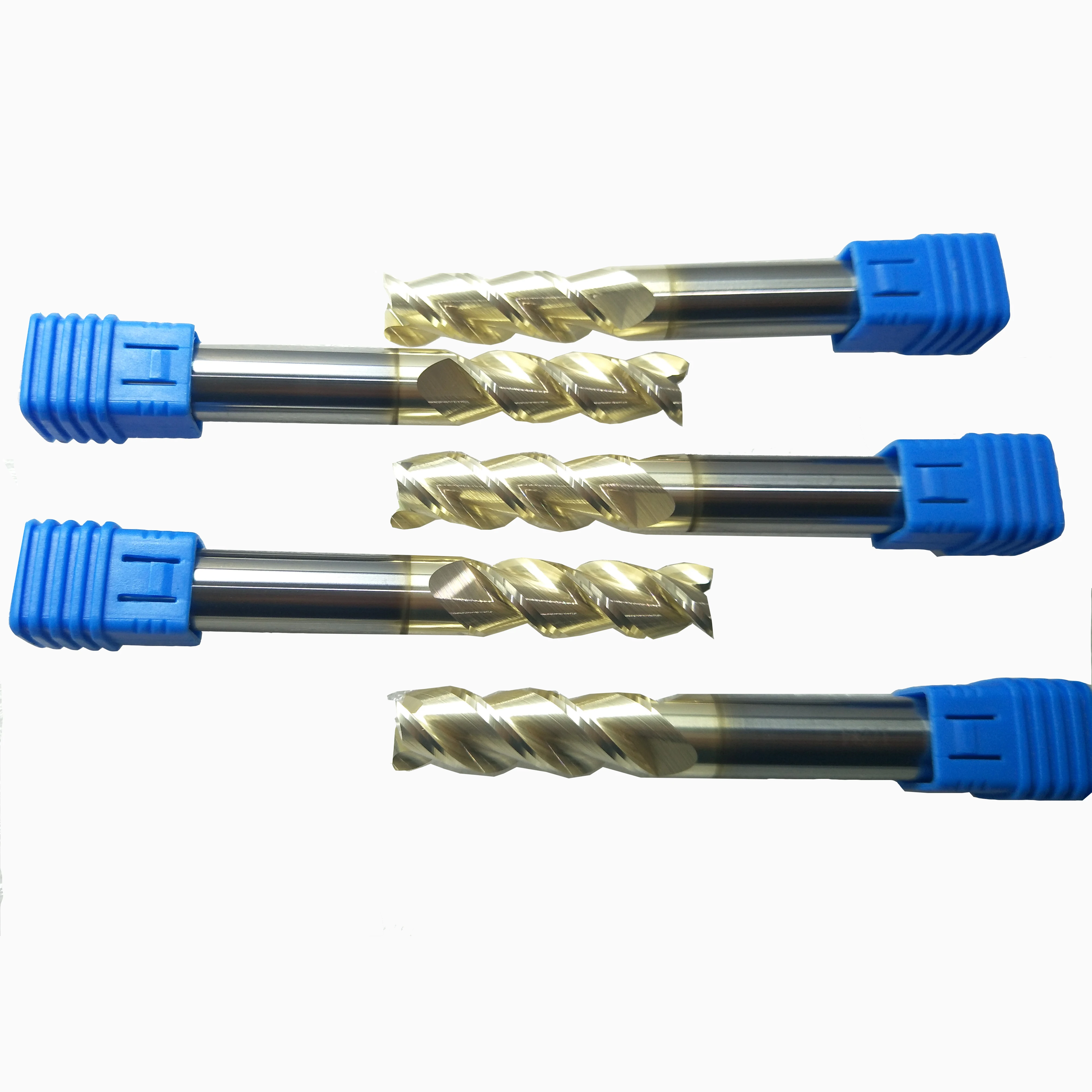 DLC color coating high efficiency long service life 3 flutes endmill