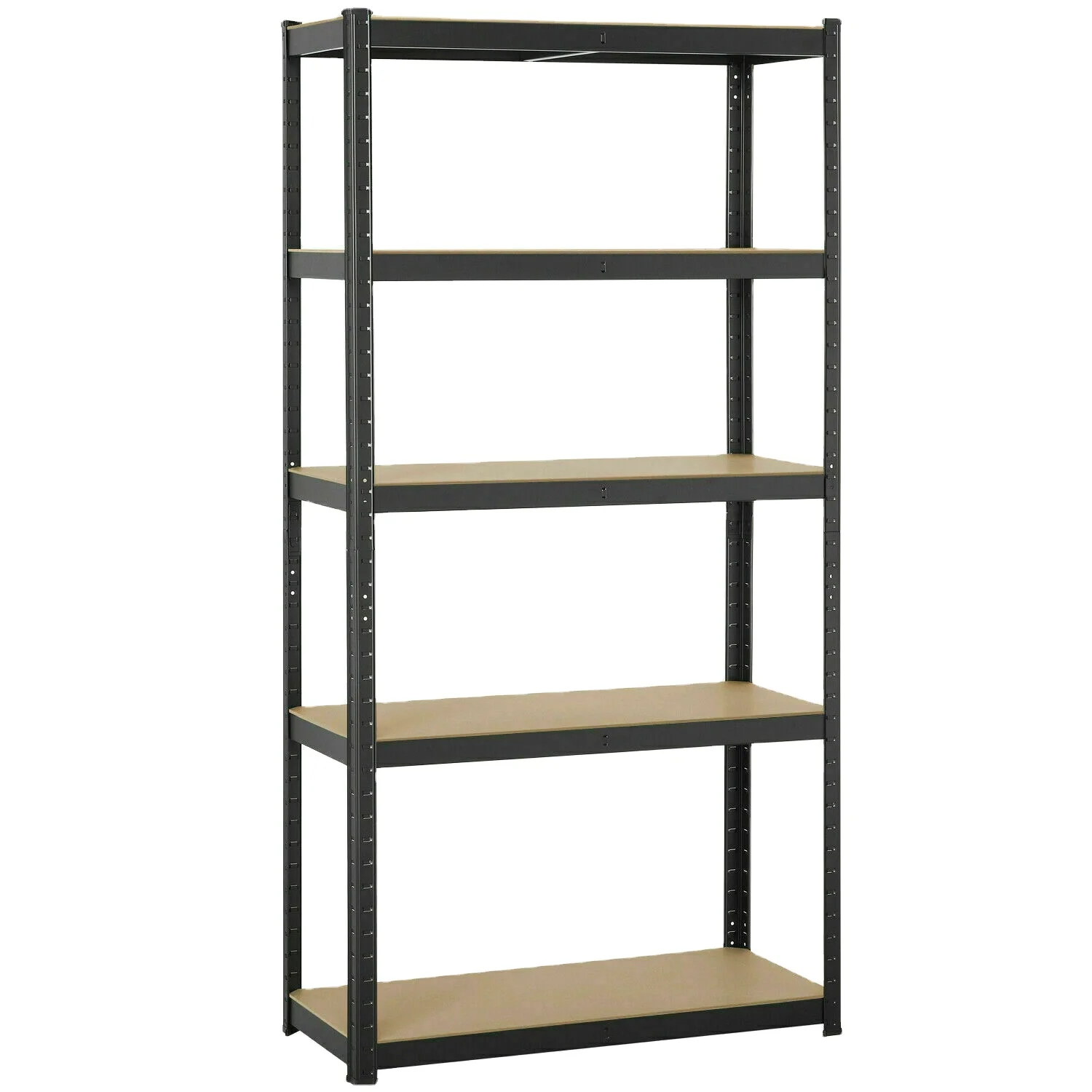 Полка для хранения с порошковым покрытием, Регулируемая 5 полок, стойка, держатель уровня, стальной блок, металлические гаражные стеллажи