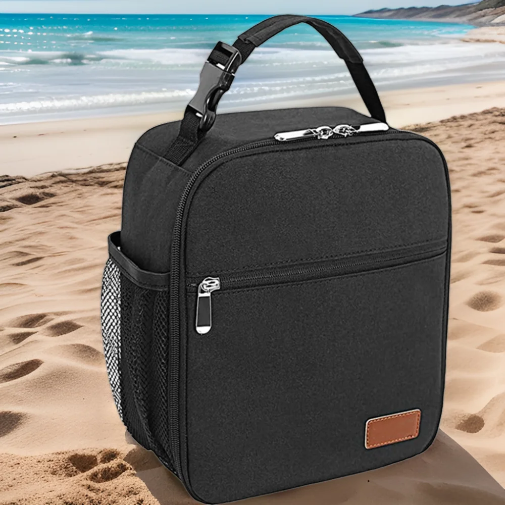 Wholesale Custom Cooler Bags Food-Grade Polyester Insulated Lunch Box Mesh Tote Picnic Bag Cartoon Pattern Waterproof