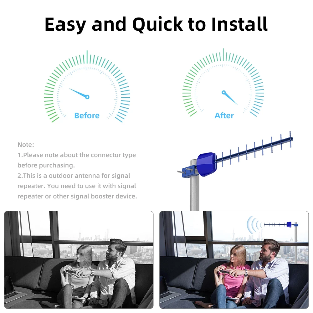 Yagi antenna aerial Booster accessories 15dBi big Gain GSM 1700-1880mhz yagi outdoor antenna for Mobile Signal Repeater Use