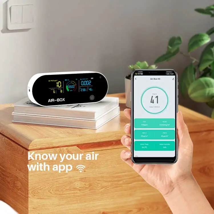  Aviche H3 коробка воздуха co2 детектор качество в помещении монитор Wi-Fi Китае (стандарты