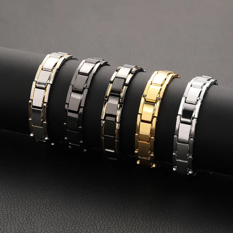 
New fashion neodymium bracelet women magnetic infrared ion magnet Titanium steel bracelet men wholesale 