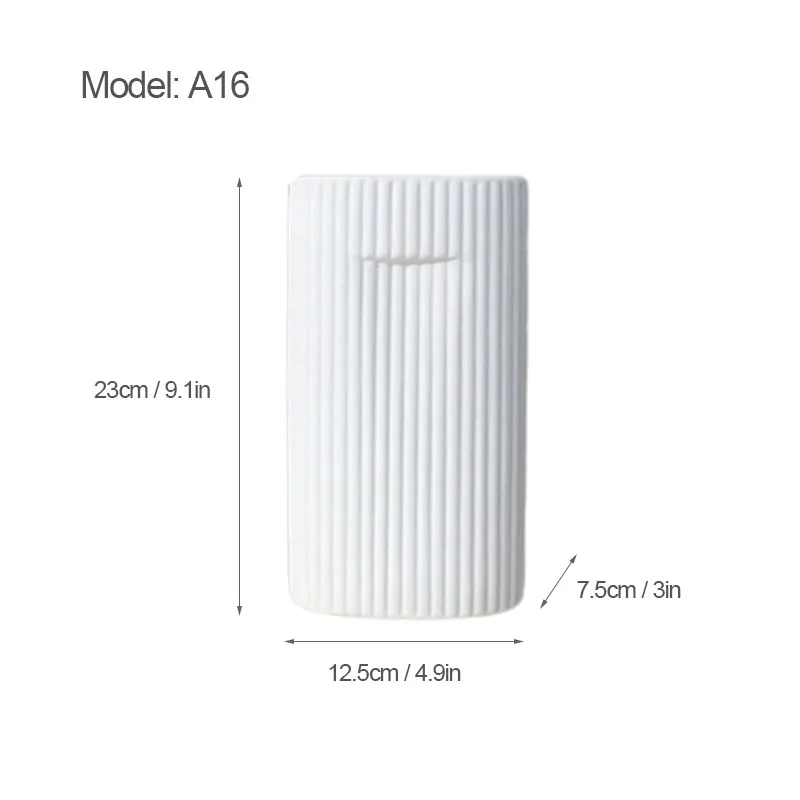 Nordic Ceramic Flower Vase Decor White Ceramic Vases Decor Custom Simple Modern Vase for Living Room Decoration Wholesale