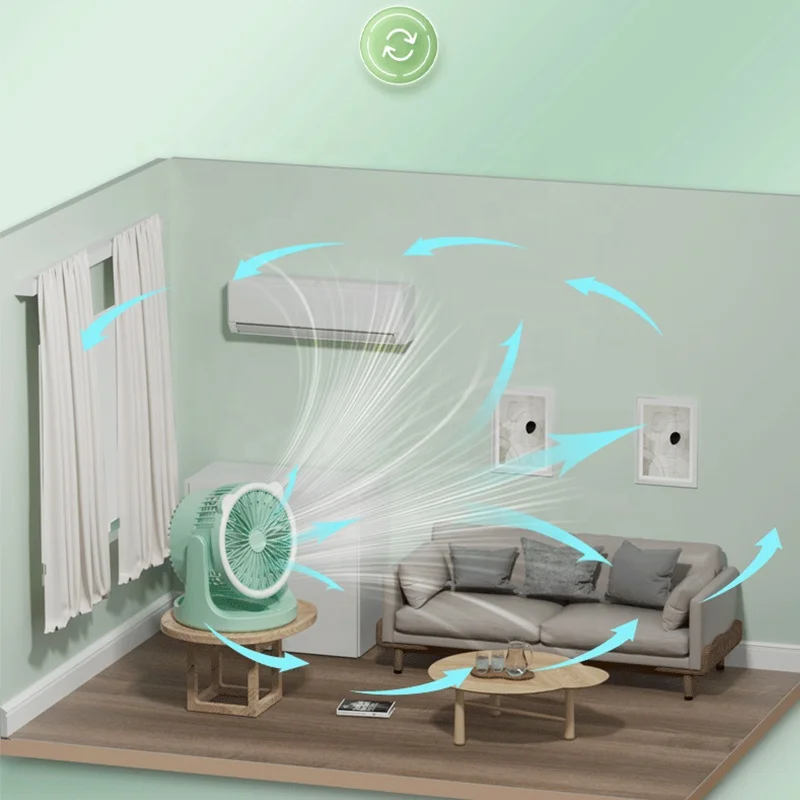 Type-c Portable Cooling Mini Sirocco Fan New Arrival Outdoor Rechargeable Sport Plastic Brushless Motor White 5V Desktop fan