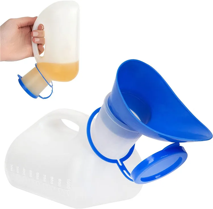 32oz 1000ml Women Pee Funnel Cup Women Men Unisex Urinal Bottle Portable Urinal for Emergency Travel Car Camping