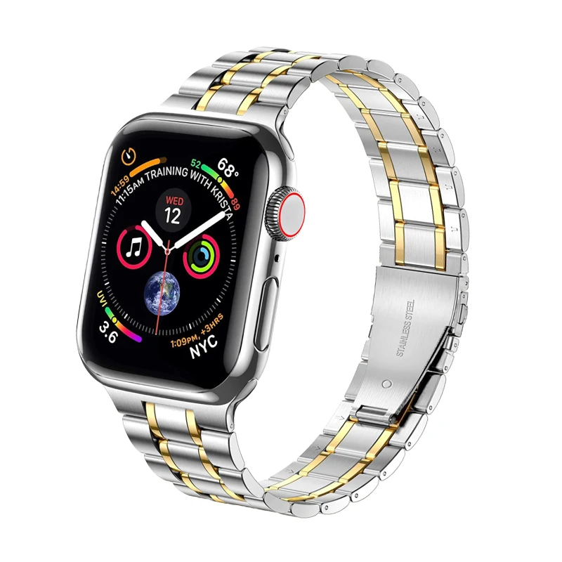 Fashion Solid Stainless Steel 38mm-49mm Watch Band for Men Adjustable Band for Apple Watch Belt  Accessories Case Bands Strap