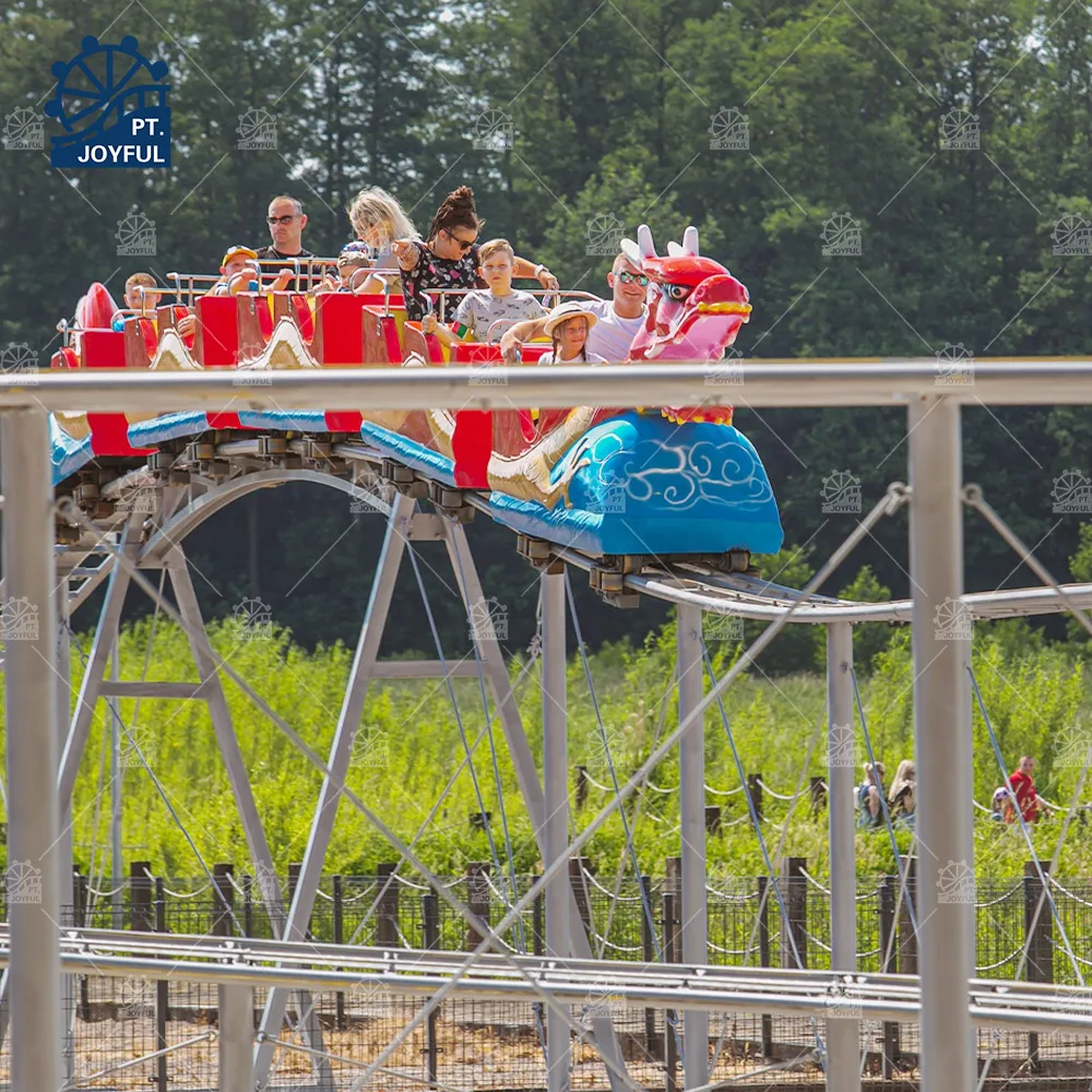 Cheap Price Theme Park Amusement Ride Kids Rollercoaster Dragon Manege Train Small Roller Coaster For Sale