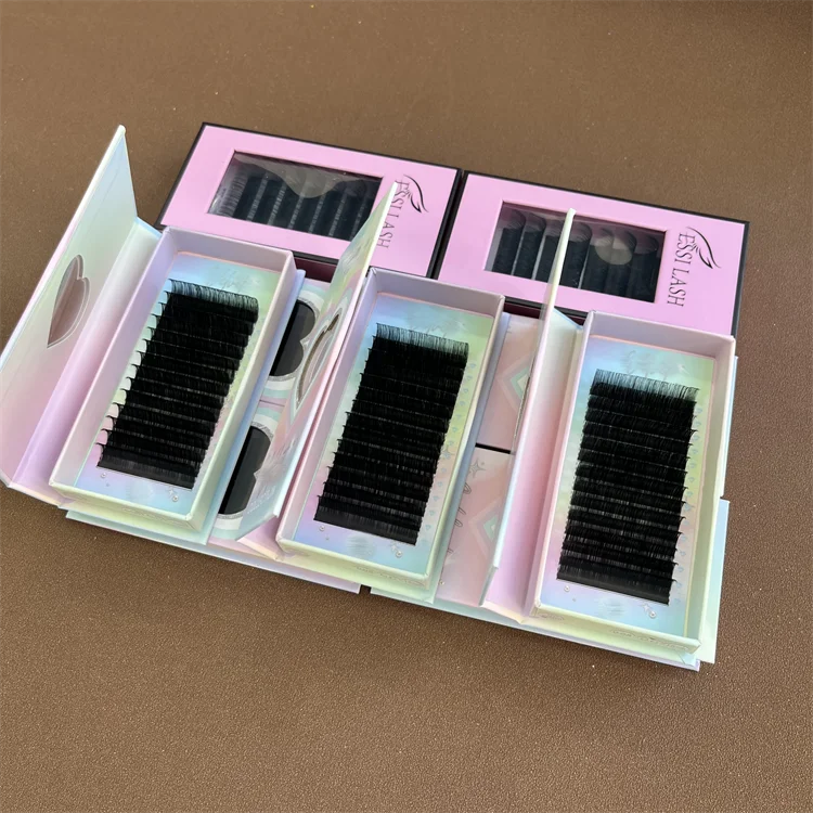 Wholesale Silk Mate Black Volume 6-30mm Eyelash Extensions Fan False Eyelashes Extension Private Label Lash Extension Supplies